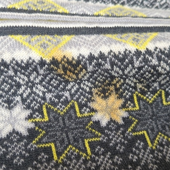 Eddie Bauer Gray Nordic Fair Isle Long Sleeve Full Zip Cardigan M - Picture 14 of 15